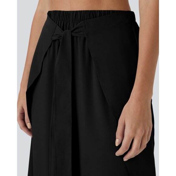 Halara Breezeful High Waisted Tie Front Palazzo Flowy Casual Pants Sz Medium Wom - Picture 9 of 16